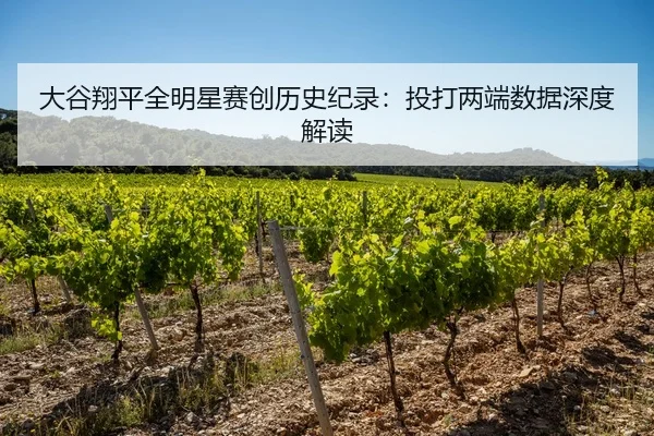 大谷翔平全明星赛创历史纪录：投打两端数据深度解读